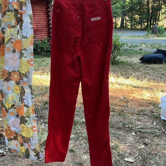 Gitano Cherry Red Denim high rise jeans size 9/10 - Picture 7 of 8
